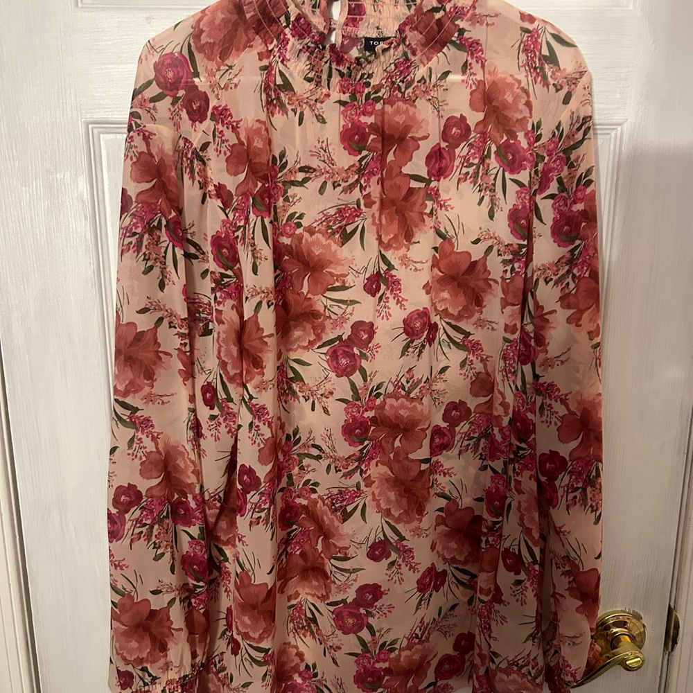 Torrid women’s sheer floral top